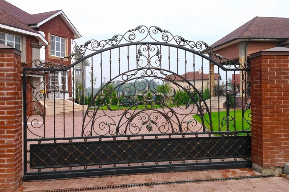 кованые откатные ворота цена