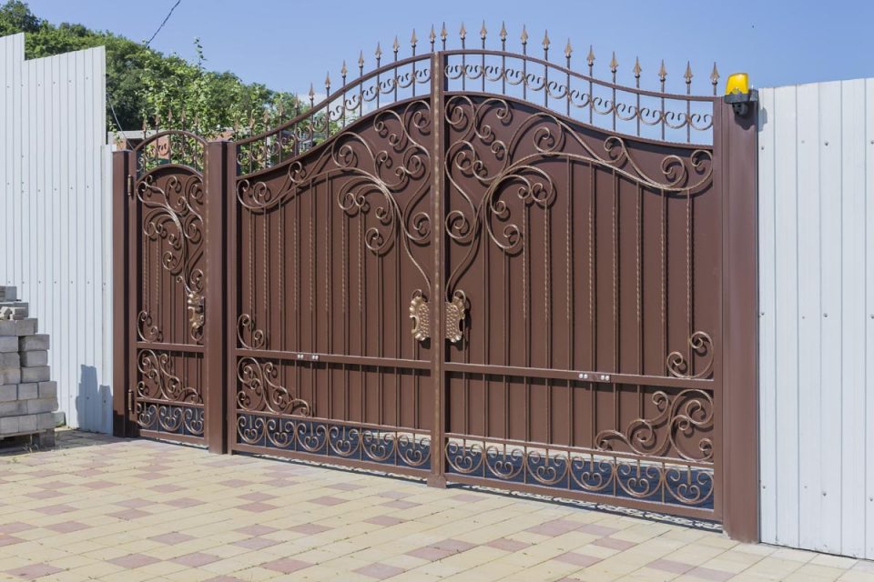 откатные ворота кованые цена