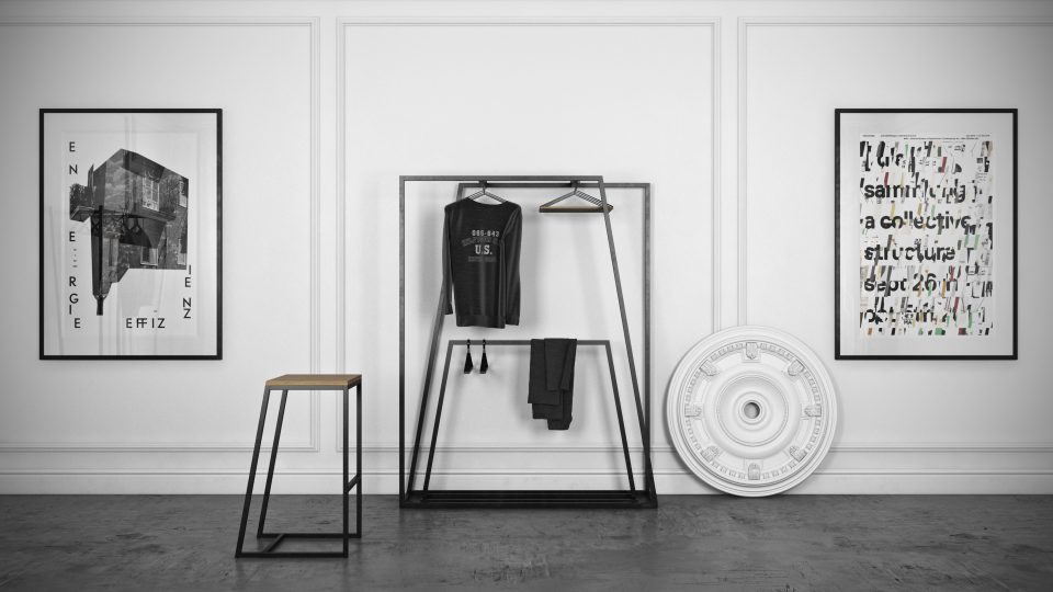 купить кованую напольную вешалку